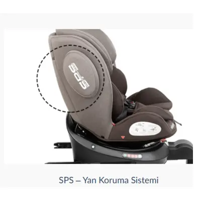 Kikka Boo Ronda Isofixli 360° Dönebilen Oto Koltuğu 0-36 Kg Dark Grey - 17