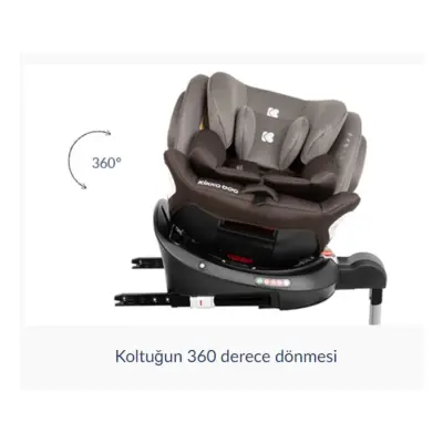 Kikka Boo Ronda Isofixli 360° Dönebilen Oto Koltuğu 0-36 Kg Dark Grey - 18