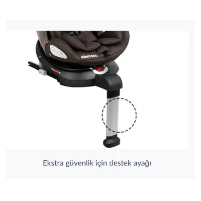 Kikka Boo Ronda Isofixli 360° Dönebilen Oto Koltuğu 0-36 Kg Dark Grey - 16