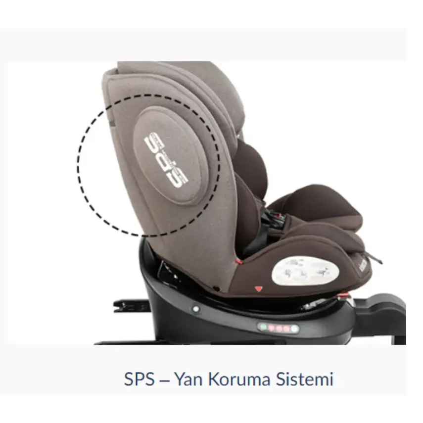 Kikka Boo Ronda Isofixli 360° Dönebilen Oto Koltuğu 0-36 Kg Light Grey - 4