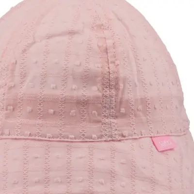 Kitti Çiçek Aksesuarlı Maksi Kız Bebek Şapka 0-18 Ay Pembe (1)