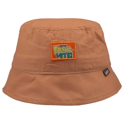 Kitti Dino Etiketli Erkek Bebek Fötr Şapka 1-3Yaş Açık Kahverengi