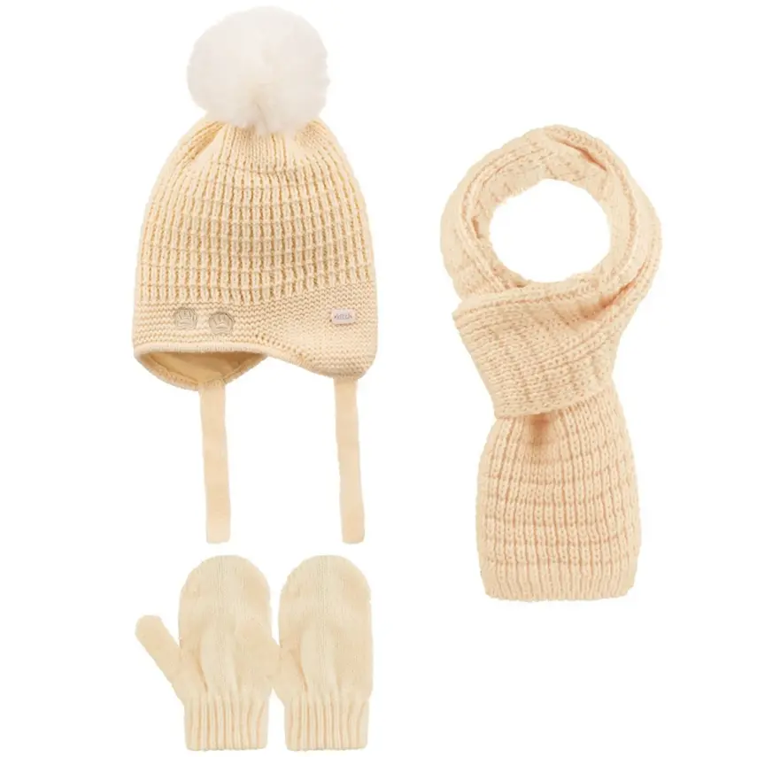 Kitti Eldiven Atkı Bere Takım 0-18 Ay Açık Bej - 1