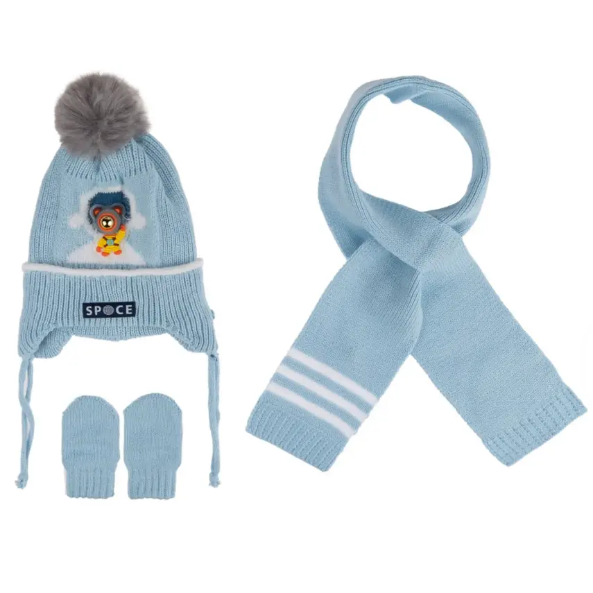 Kitti Eldiven Atkı Bere Takım 0-18 Ay Açık Mavi Asortili - 1