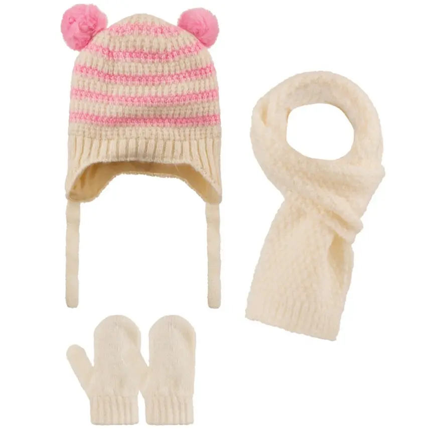 Kitti Eldiven Atkı Bere Takım 0-18 Ay Krem  - 1