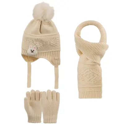 Kitti Eldiven Atkı Bere Takım 1-4 Yaş Ekru 