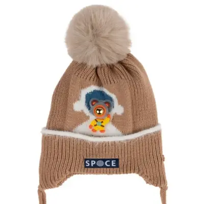 Kitti Erkek Bebek Eldiven Atkı Bere Takım 0-18 Ay Açık Kahve - 2