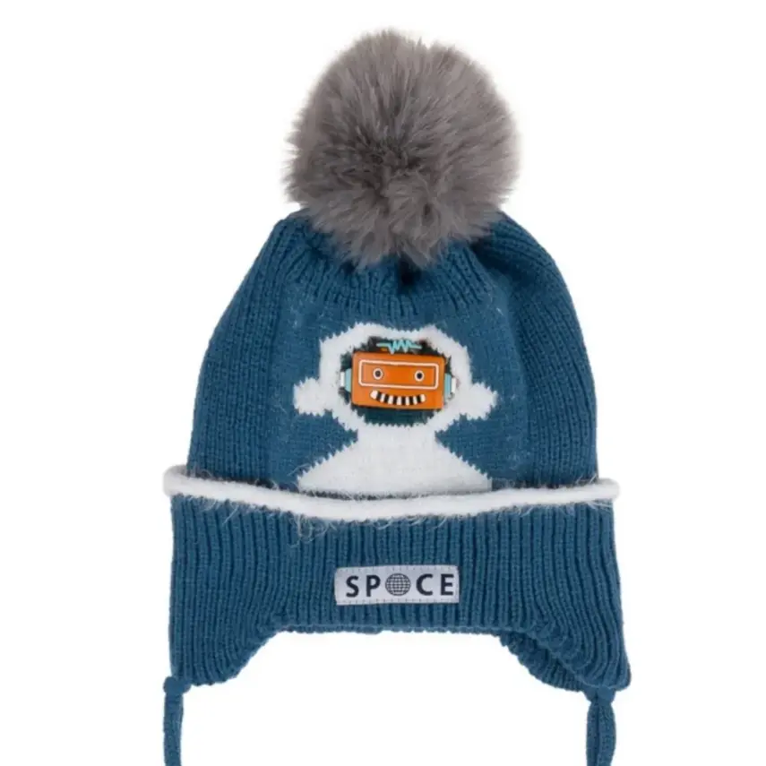 Kitti Erkek Bebek Eldiven Atkı Bere Takım 0-18 Ay Açık Petrol  - 3