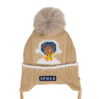 Kitti Erkek Bebek Eldiven Atkı Bere Takım 0-18 Ay Bej - 2