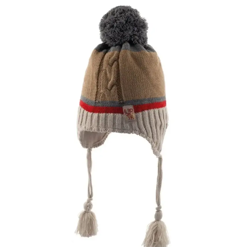 Kitti Erkek Bebek Eldiven Atkı Bere Takım Bej 1-4Yaş - 6