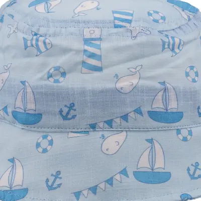 Kitti Erkek Bebek Fötr Şapka 1-3 Yaş Bebe Mavisi (1)