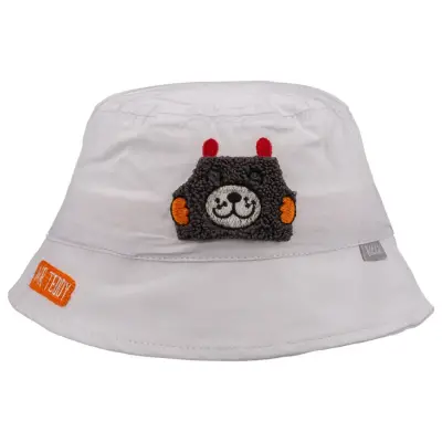 Kitti Erkek Bebek Fötr Şapka 1-3 Yaş Beyaz