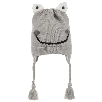 Kitti Erkek Bebek Kulaklı Bere 1-4Yaş Gri  