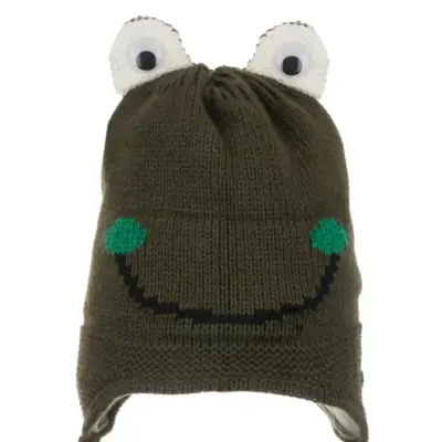 Kitti Erkek Bebek Kulaklı Bere 1-4Yaş Haki  - 2