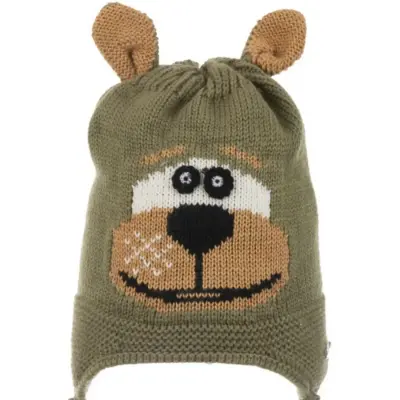 Kitti Erkek Bebek Kulaklı Bere 1-4Yaş Haki  - 3