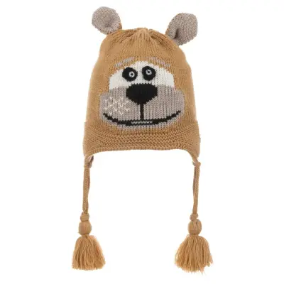 Kitti Erkek Bebek Kulaklı Bere 1-4Yaş Kahverengi  