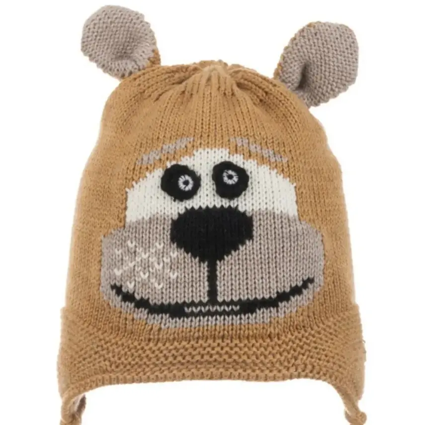 Kitti Erkek Bebek Kulaklı Bere 1-4Yaş Kahverengi  - 2