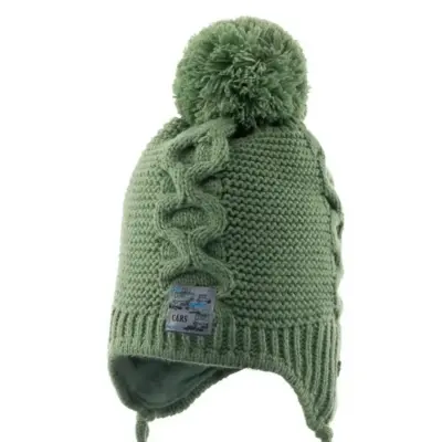 Kitti Erkek Bebek Kulaklı Bere Yeşil 0-18 Ay  - 2