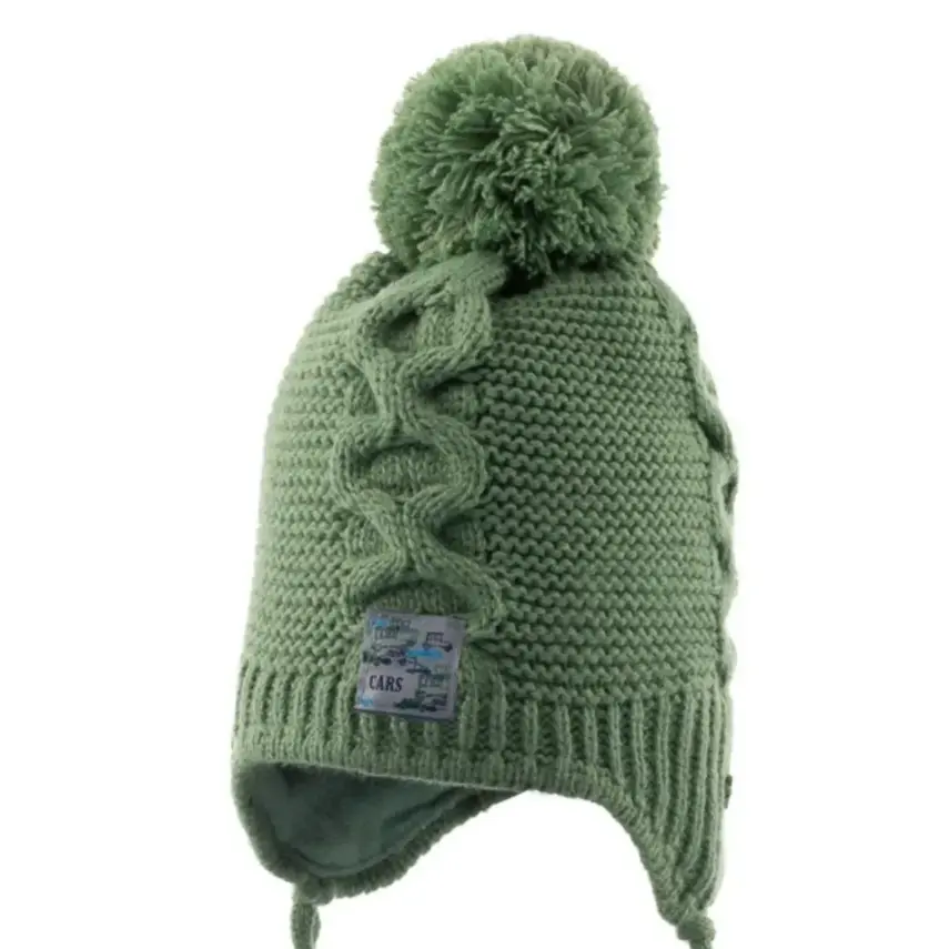 Kitti Erkek Bebek Kulaklı Bere Yeşil 0-18 Ay  - 2