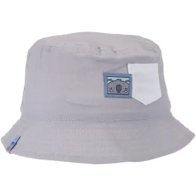 Kitti Erkek Bebek Şapka Fötr 1-3 Yaş Mat Gri