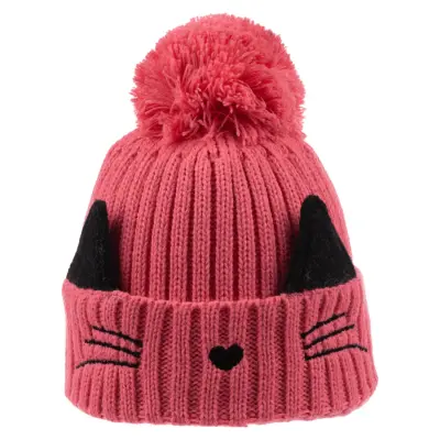 Kitti Kız Bebek Bere Kulaklı Koyu Pembe