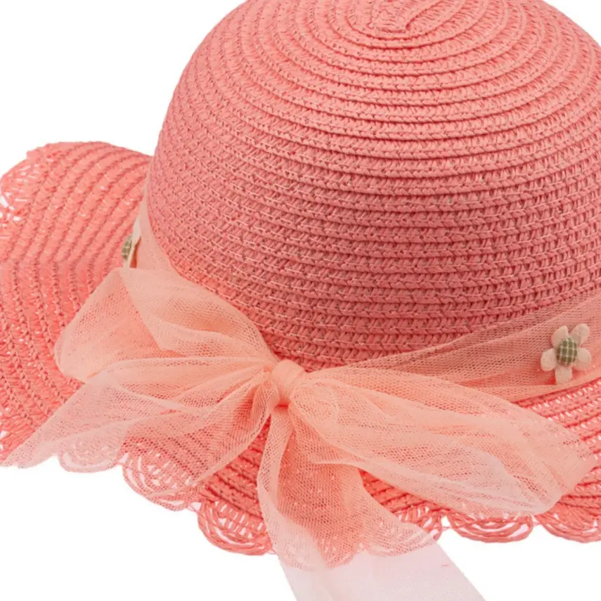 Kitti Kız Bebek Hasır Şapka 1-3Yaş Orta Pembe - 2