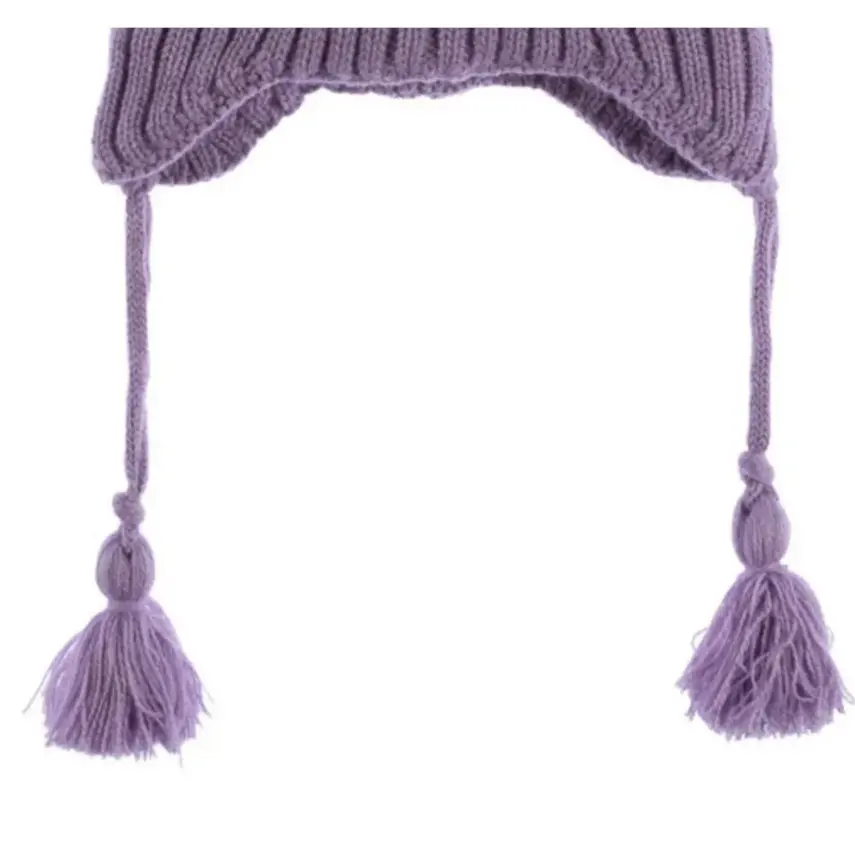 Kitti Kız Bebek Kulaklı Bere 1-4Yaş Lila  - 3