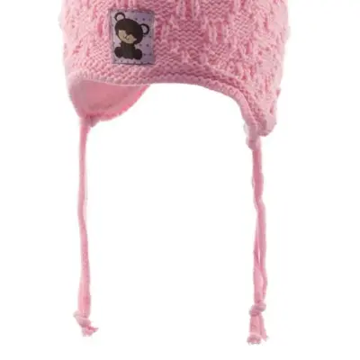Kitti Kız Bebek Kulaklı Bere Açık Pembe 0-18 Ay  - 3