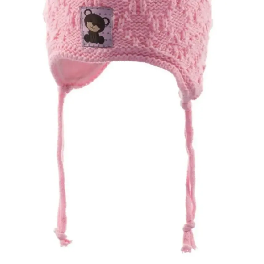 Kitti Kız Bebek Kulaklı Bere Açık Pembe 0-18 Ay  - 3
