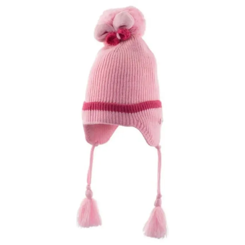 Kitti Kız Bebek Kulaklı Bere Açık Pembe 1-4Yaş - 1
