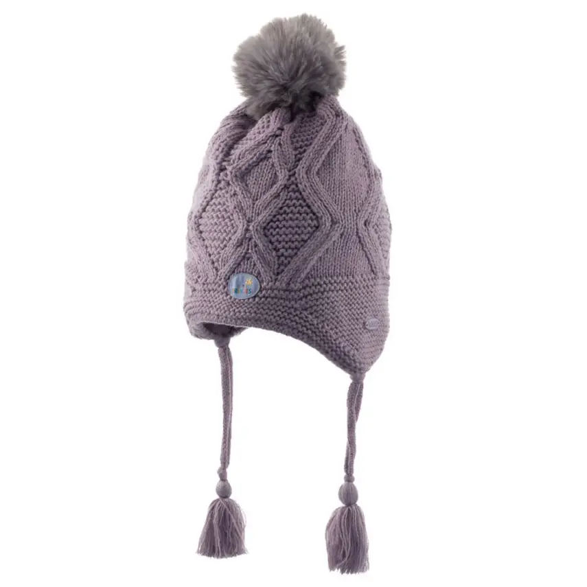 Kitti Kız Bebek Kulaklı Bere Lila 1-4Yaş  - 1