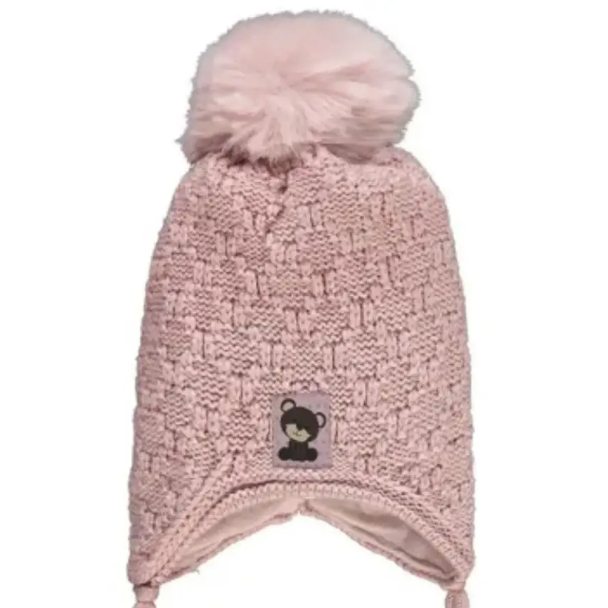 Kitti Kız Bebek Kulaklı Bere Pudra 0-18 Ay - 2