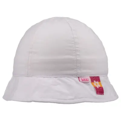 Kitti Kız Bebek Maksi Düz Şapka 0-18 Ay Beyaz
