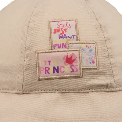 Kitti Kız Bebek Maksi Kolajlı Şapka 1-3Yaş Açık Bej (1)