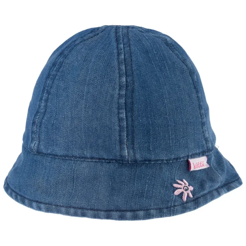 Kitti Kız Bebek Maksi Şapka 0-18 Ay Mavi Denim - 1