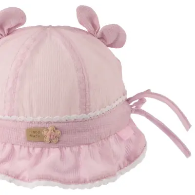 Kitti Kız Bebek Maksi Şapka 0-18 Ay Pembe (1)