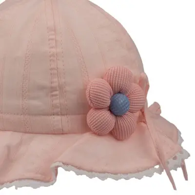 Kitti Kız Bebek Maksi Şapka 1-3Yaş Soft Pembe (1)