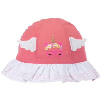 Kitti Kız Bebek Şapka Maksi 1-3 Yaş Mercan 