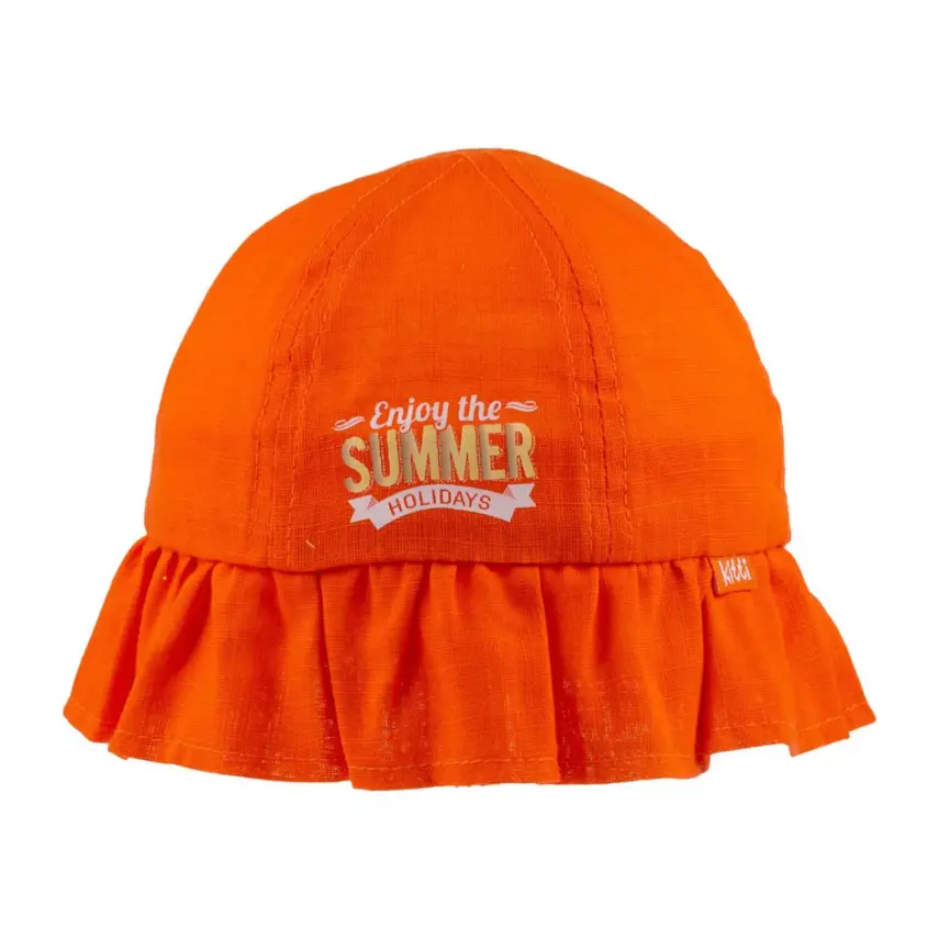 Kitti Kız Bebek Şapka Maksi Turuncu 1-3Yaş - 1