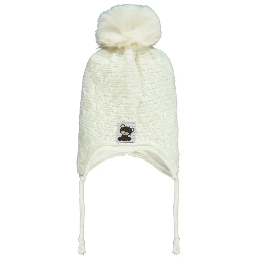 Kitti Kız Bere Kulaklı Krem 0-18 Ay Asortili - 1