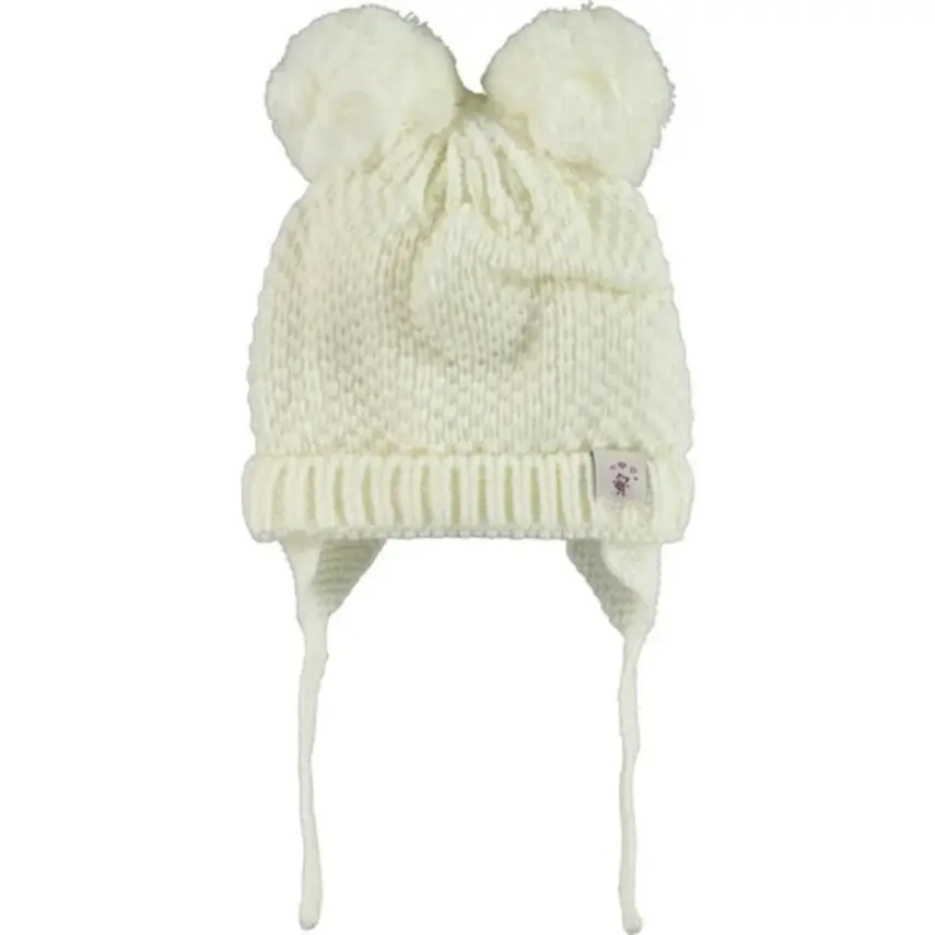 Kitti Kız Bere Kulaklı Krem 0-18 Ay Asortili - 1