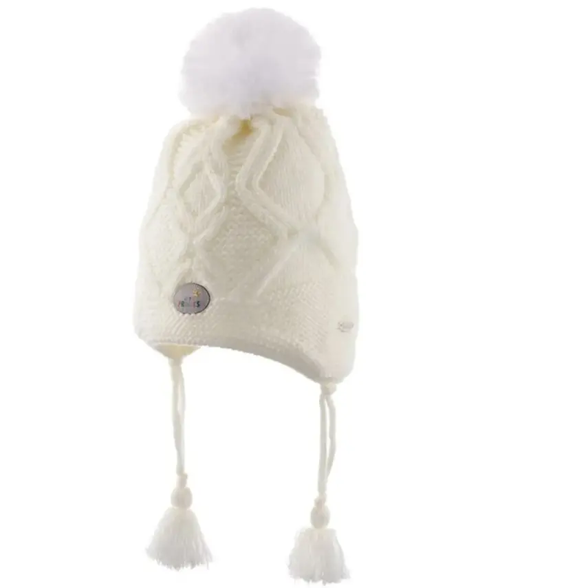 Kitti Kız Bere Kulaklı Krem 1-4Yaş Asortili - 1