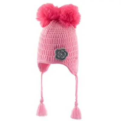 Kitti Kız Bere Kulaklı Orta Pembe 1-4Yaş Asortili