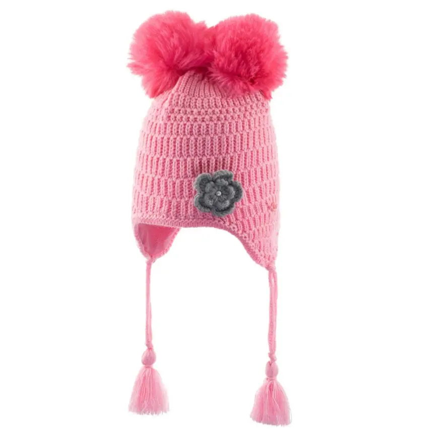 Kitti Kız Bere Kulaklı Orta Pembe 1-4Yaş Asortili - 1