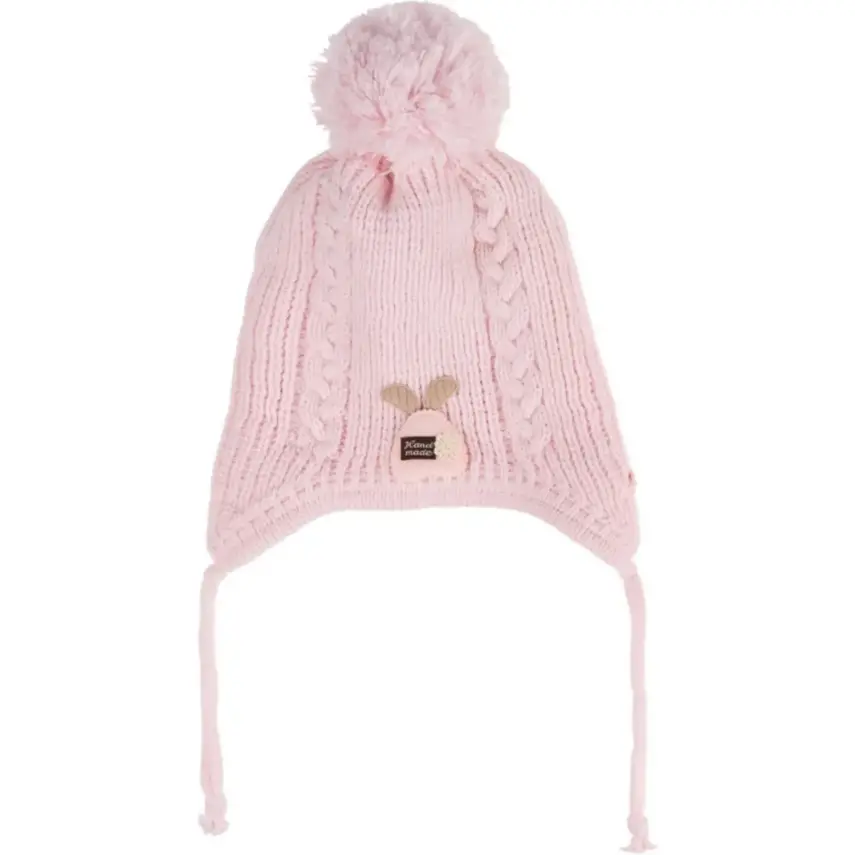 Kitti Kız Çocuk Eldiven Atkı Bere Takım 0-18 Ay Açık Pembe  - 3