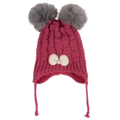 Kitti Kız Çocuk  Eldiven Atkı Bere Takım 0-18 Ay Menekşe  - 2