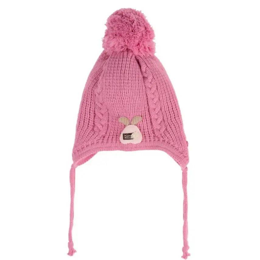 Kitti Kız Çocuk  Eldiven Atkı Bere Takım 0-18 Ay Pembe  - 2