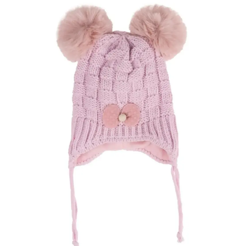 Kitti Kız Çocuk Eldiven Atkı Bere Takım 0-18 Ay Soft Pembe - 2