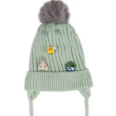 Kitti Kız Çocuk Eldiven Atkı Bere Takım 1-4Yaş Mint  - 2