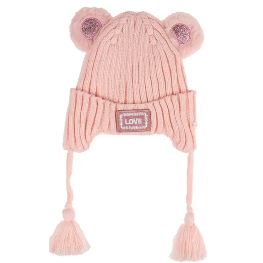 Kitti Kız Çocuk Eldiven Atkı Bere Takım 1-4Yaş Soft Pembe - 3